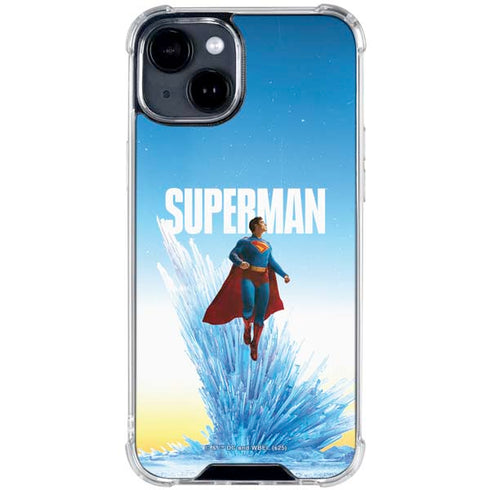 Superman 2025 Fortress of Solitude Classic Rise iPhone 14 Clear Case